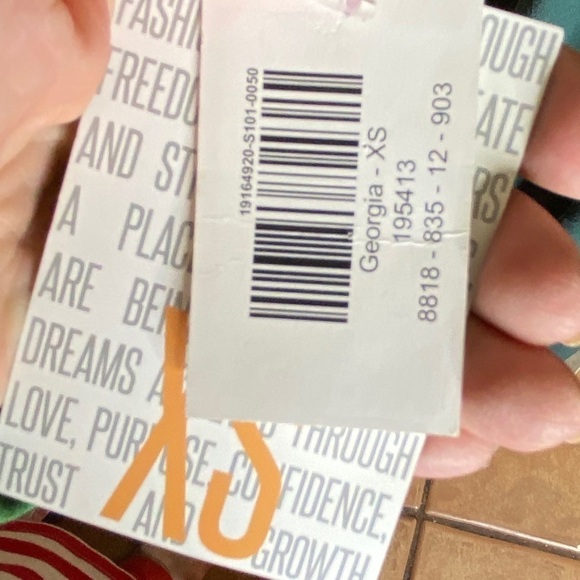 LuLaRoe Georgia Three Tiered Dress In Green Size XS - Picture 7 of 12